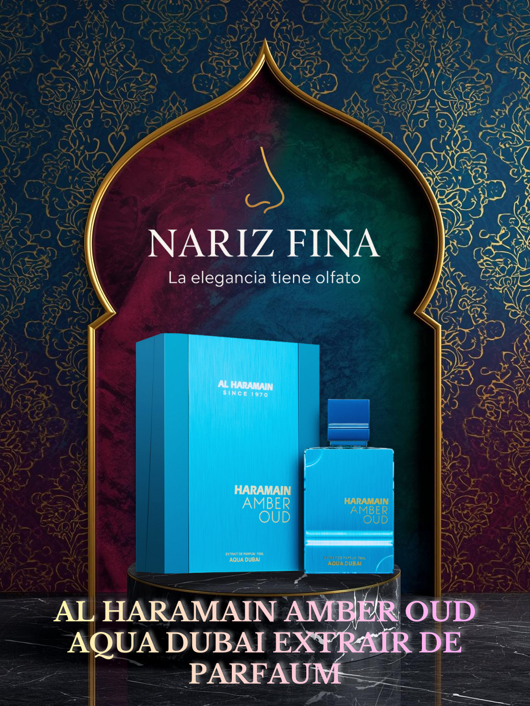 AL HARAMAIN AMBER OUD AQUA DUBAI 2.5 EXTRAIT DE PARFUM UNISEX 75ML