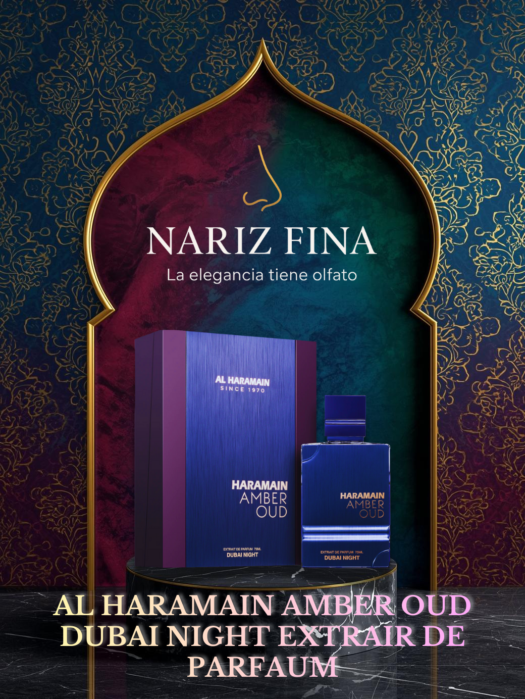 AL HARAMAIN AMBER OUD DUBAI NIGHT M EXTRAIT DE PARFUM SP 2.5 3OZ 75ML