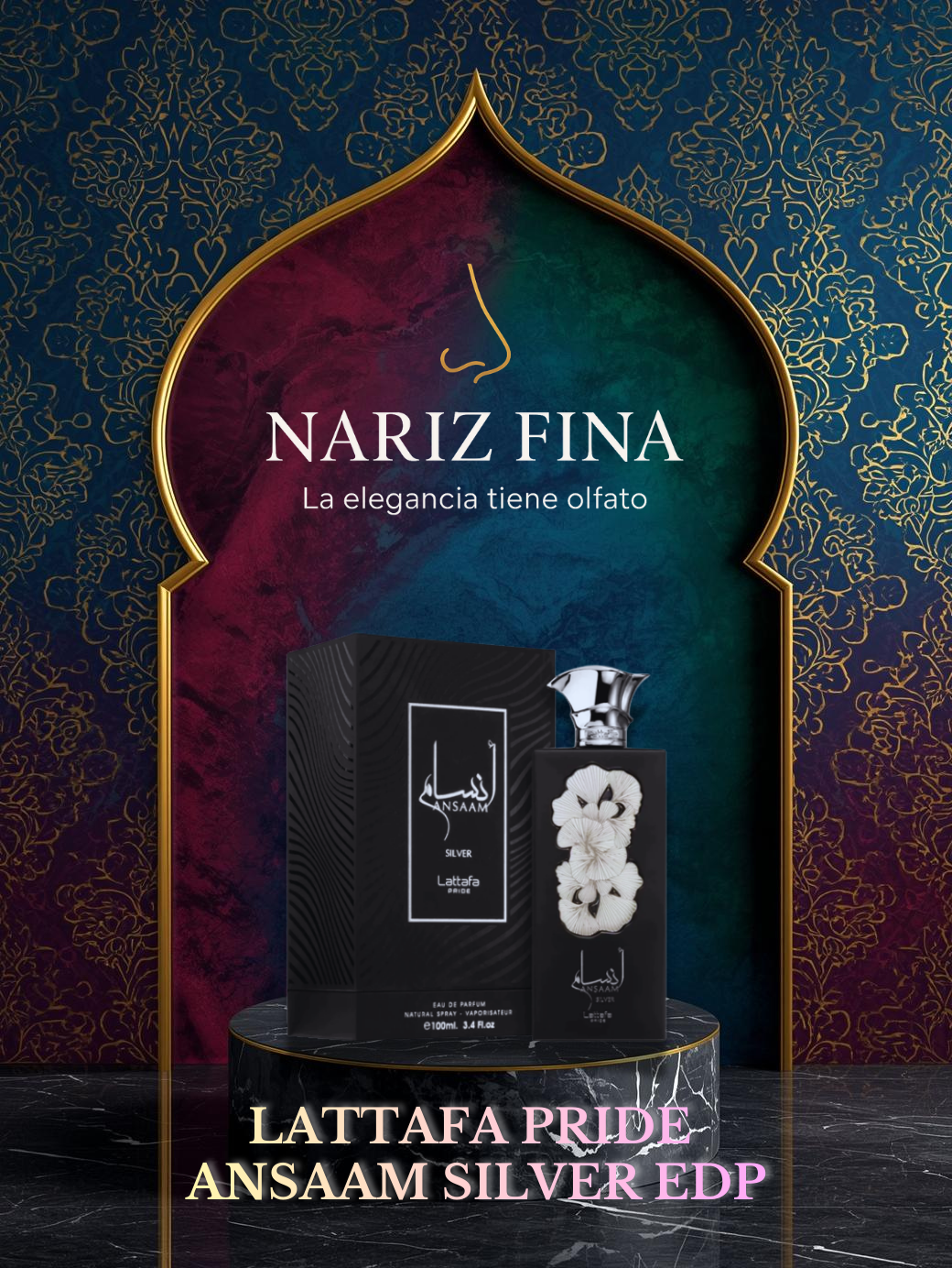 LATTAFA PRIDE ANSAAM SILVER 3.4 EDP UNISEX 100ML