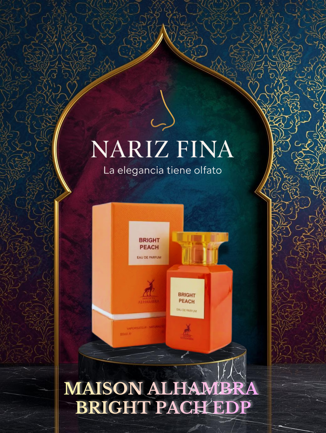 MAISON ALHAMBRA BRIGHT PEACH WOMEN EDP SPRAY 2.7OZ 80ML
