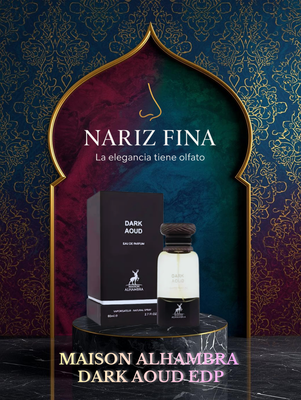 MAISON ALHAMBRA DARK AOUD 2.8 EDP UNISEX 80ML