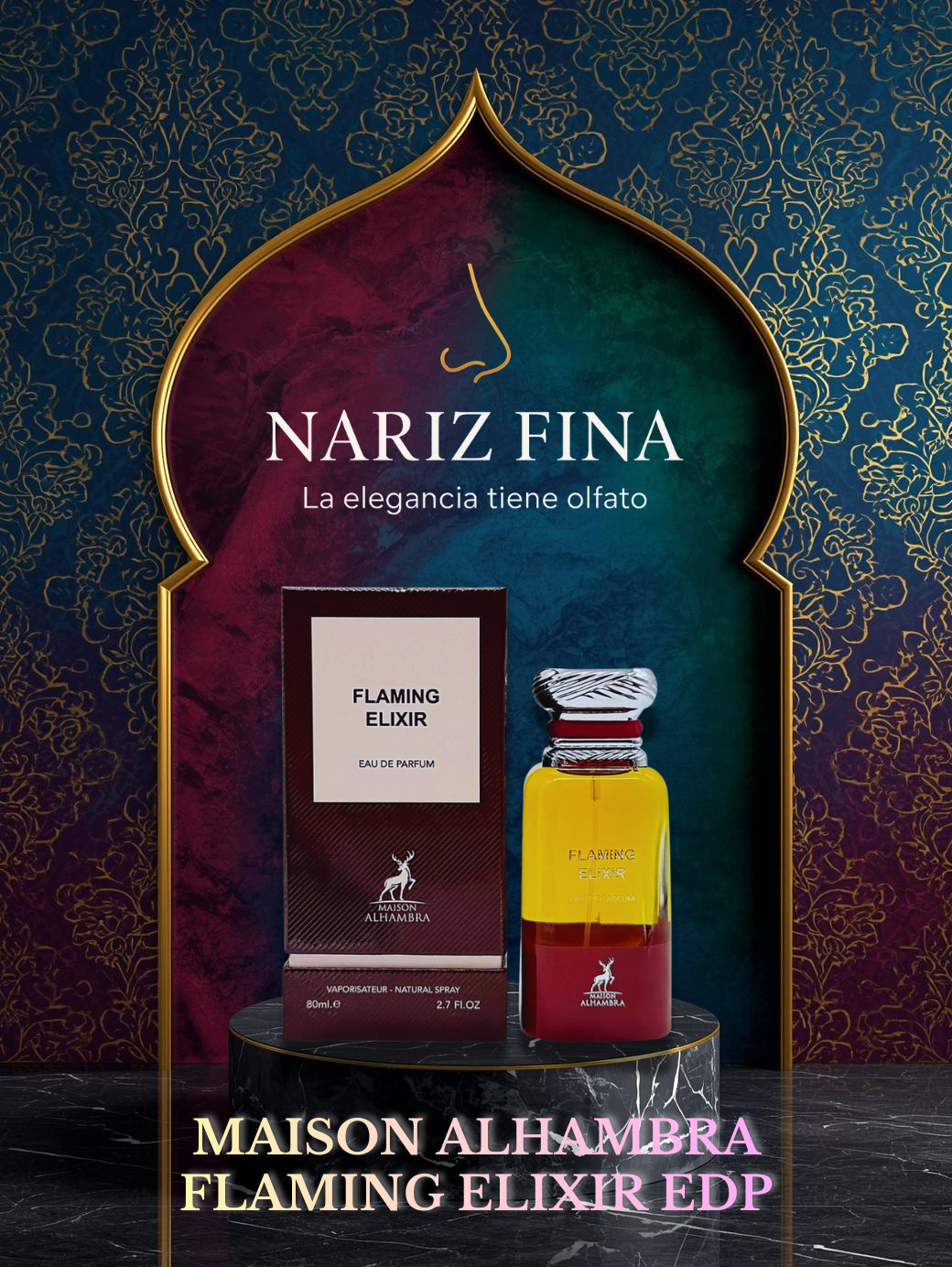 MAISON ALHAMBRA FLAMING ELIXIR 2.7 EDP UNISEX 80ML