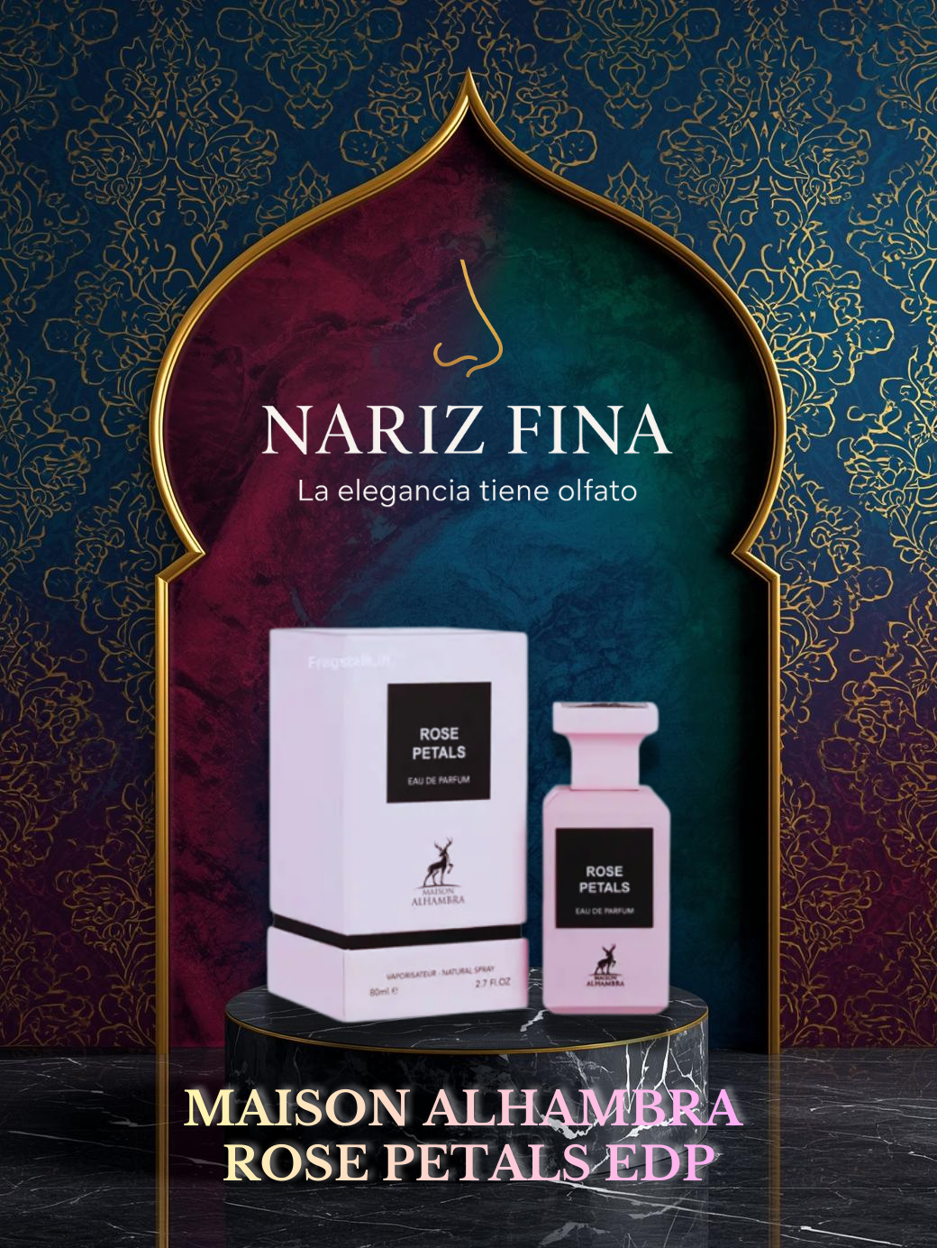 MAISON ALHAMBRA ROSE PETALS 2.8 EDP WOMEN 85ML