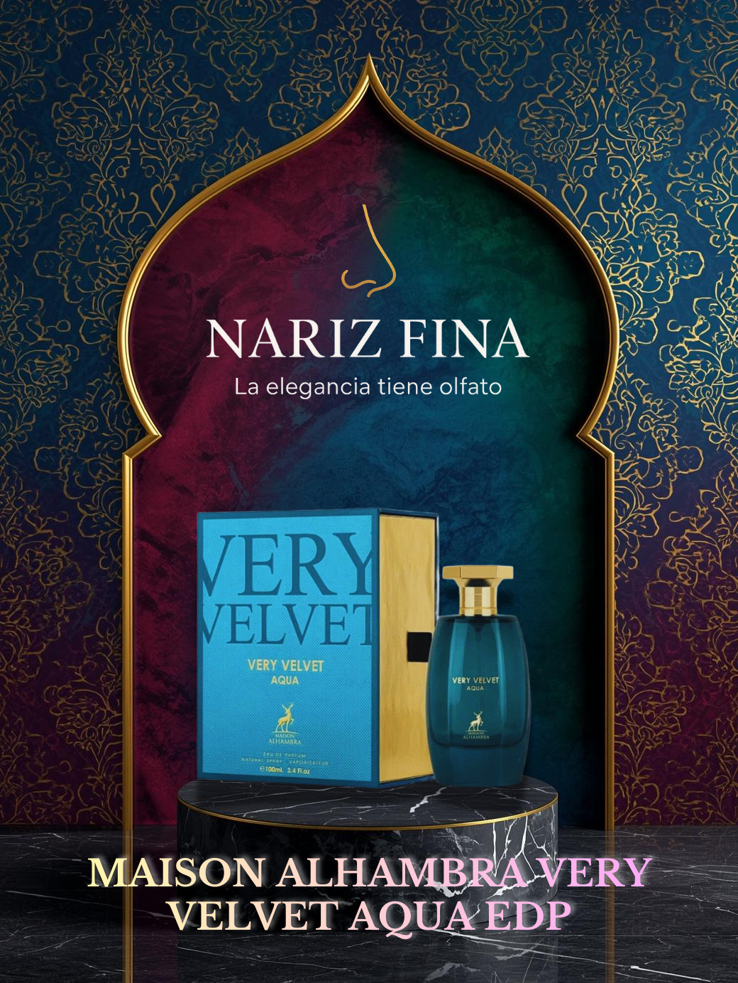 MAISON ALHAMBRA VERY VELVET AQUA 3.4 EDP UNISEX 100ML