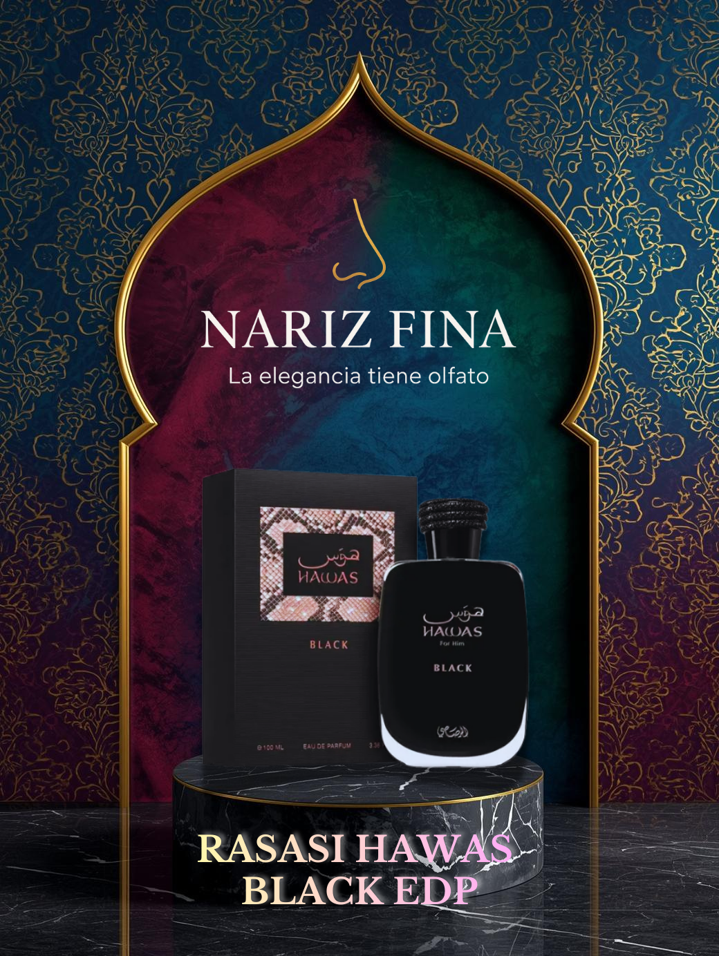 RASASI HAWAS BLACK 3.4 EDP MEN 100ML
